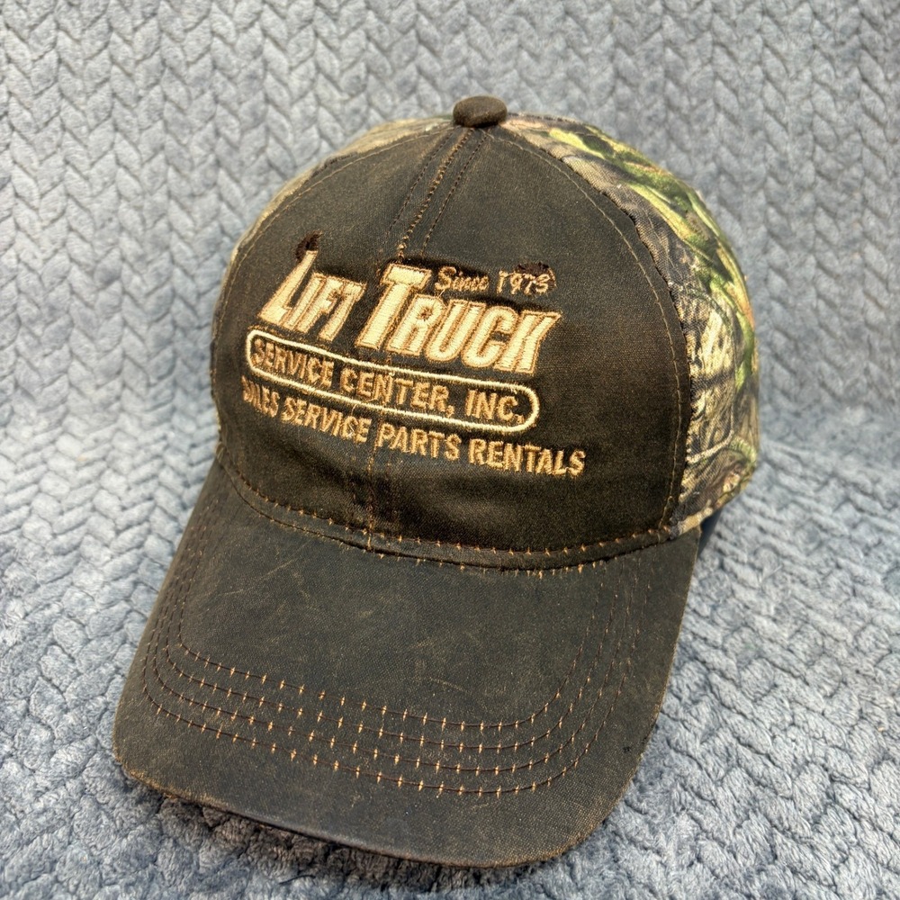 Outdoor Cap Lift Truck Service Center Mossy Oak Camo Brown Baseball Hat OSFM
